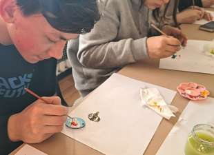 В пятницу в Арт-галерее побывала группа учащихся 7-х и 9-х классов из села Прокуткино